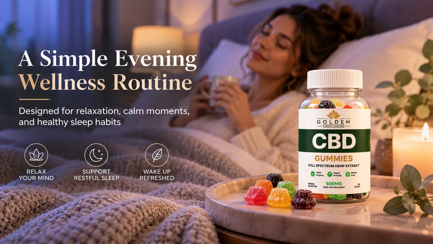 Golden Touch Fusion Gummies evening wellness routine